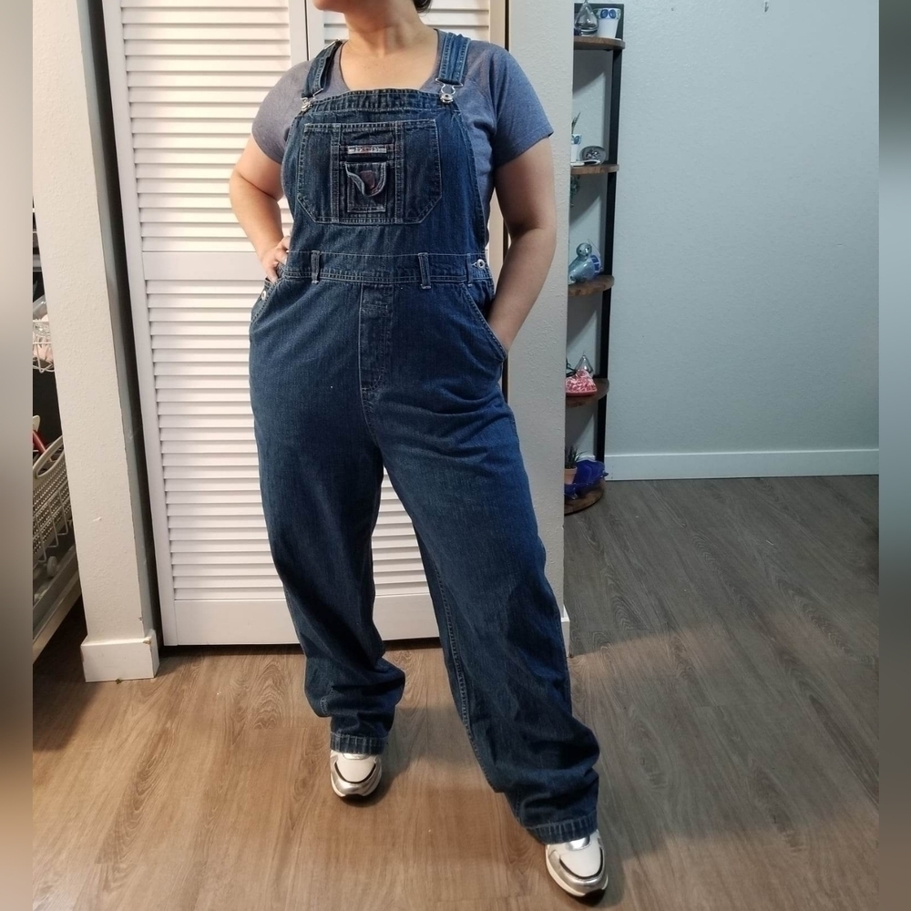 VINTAGE No Excuses Denim Overall, Size L